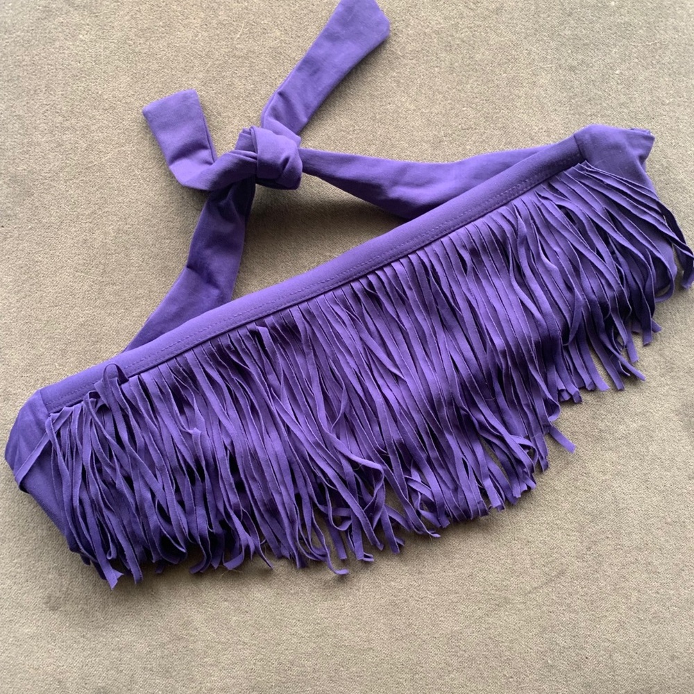Fringed bikini top